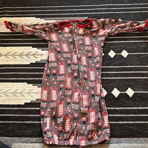 Kickee Pants Gown- British Print 3-6 Months